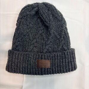 Original Penguin Cable Knit Beanie Hat Charcoal Grey‎ OSFA Acrylic